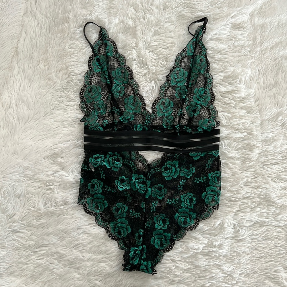 SHEIN Bodysuit Green and Black